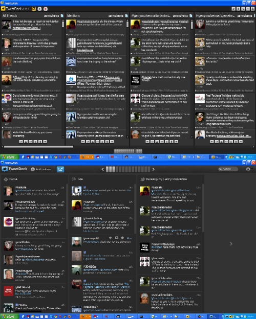 Tweetdeck 0.x (above) and 1.0 (below)